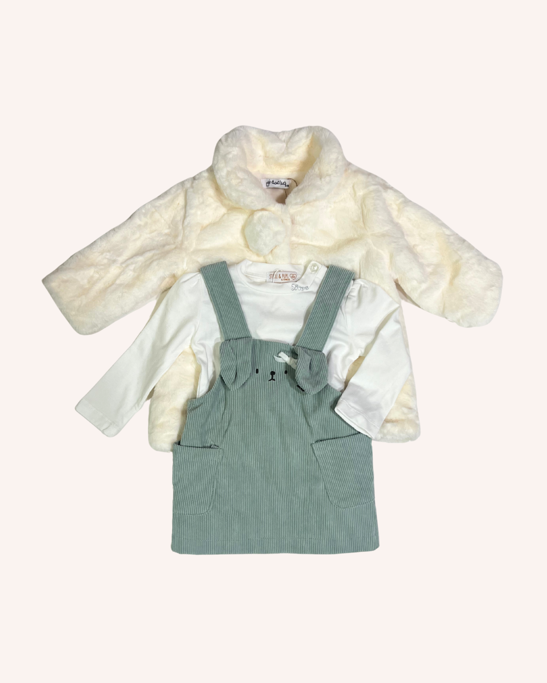 Bunny Dress with Fur Coat