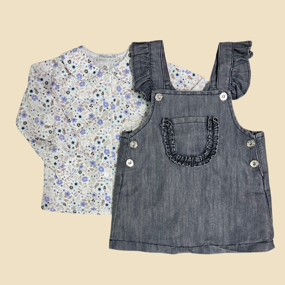 Floral Denim Dress