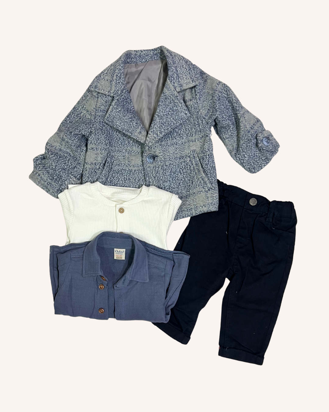 Blue Tweed Blazer Outfit