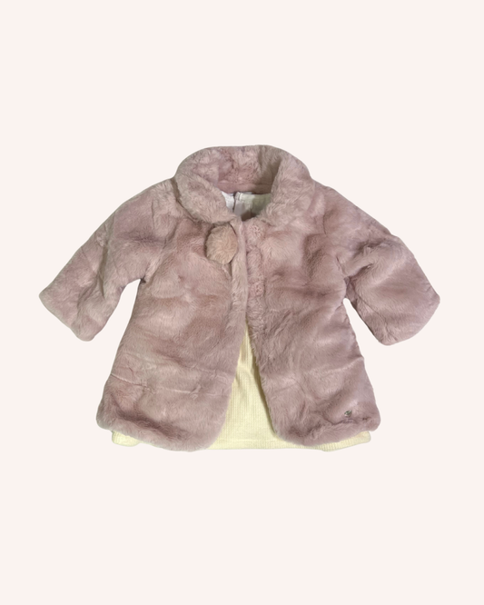 Bunny Ears Dress with Fur Coat