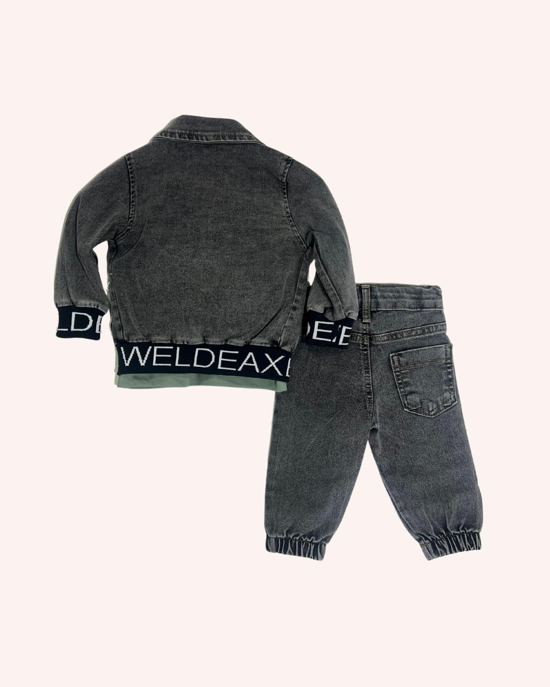 Black Denim 3-Pcs Set