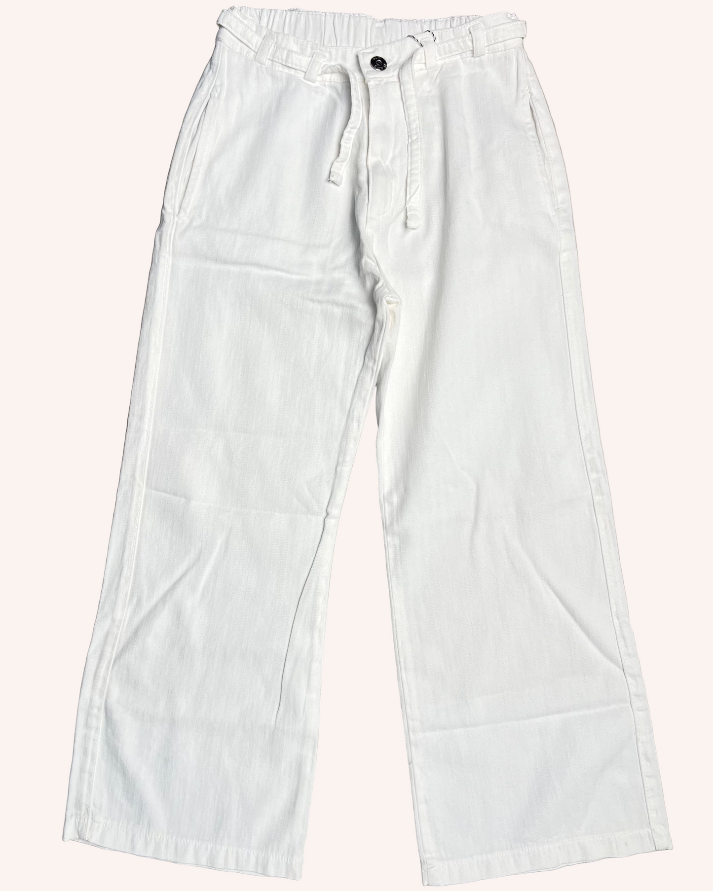 Straight Legs White Pants