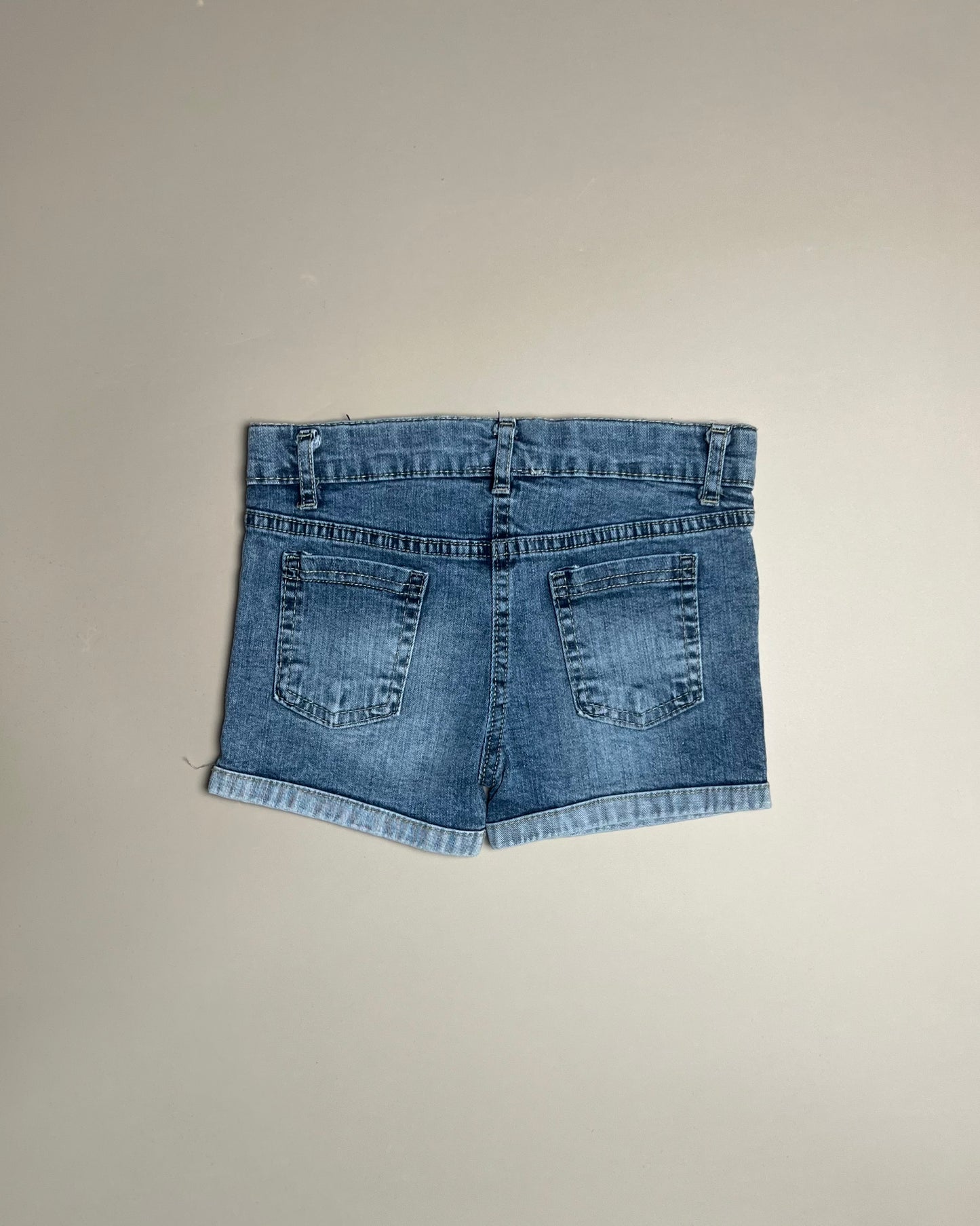 Embroidered Denim Shorts