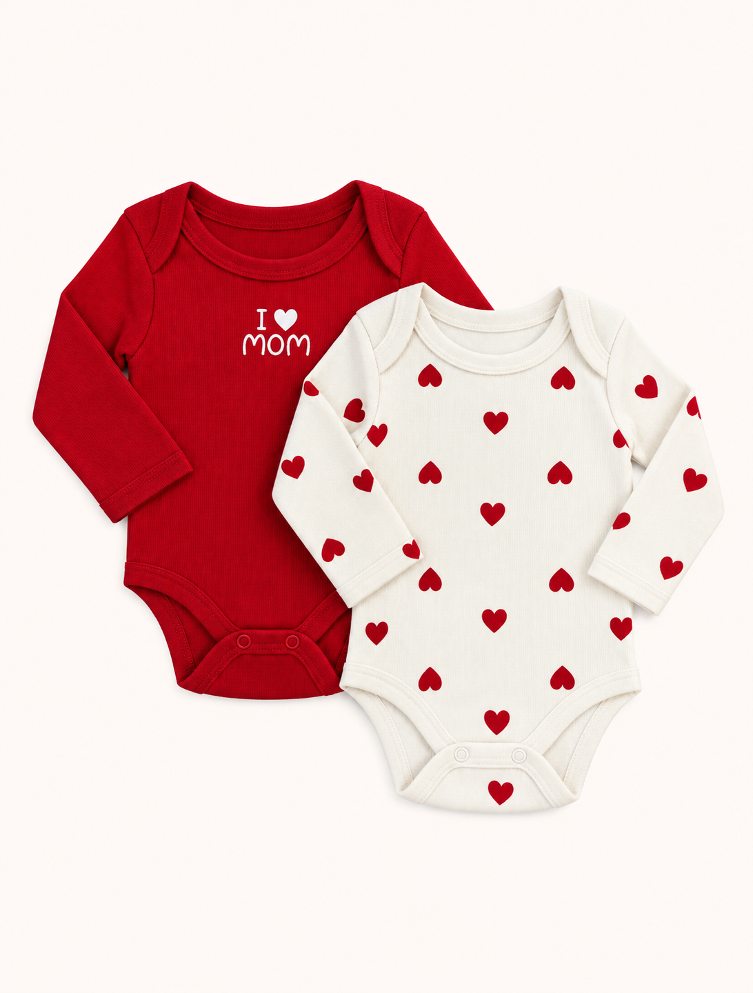 I Love Mom Bodysuit Pack of 2