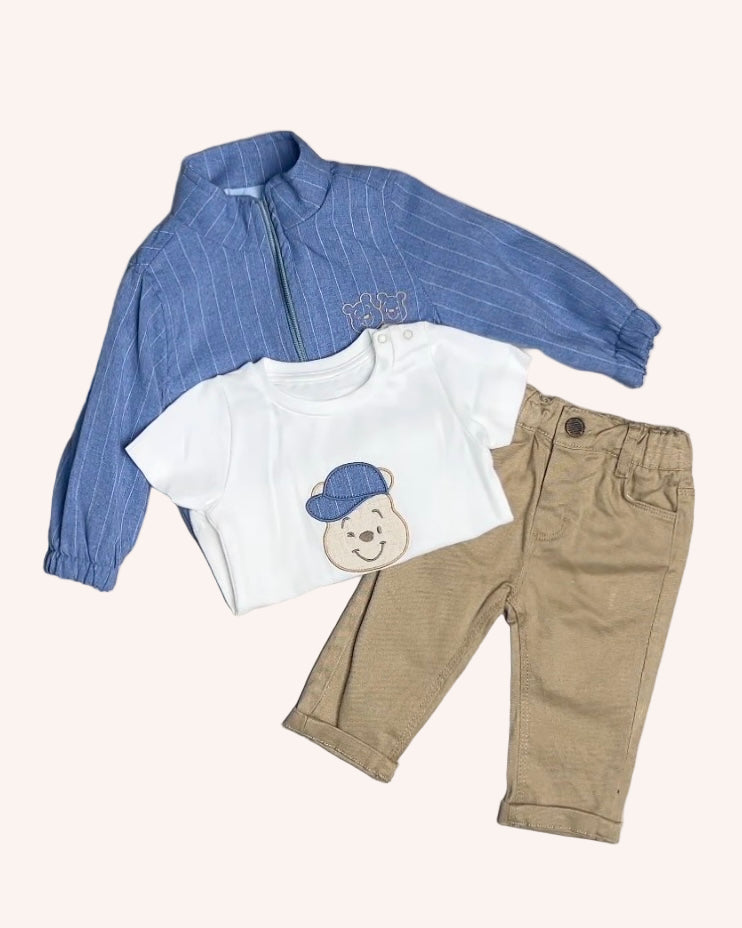Stripped Jacket Bear Set