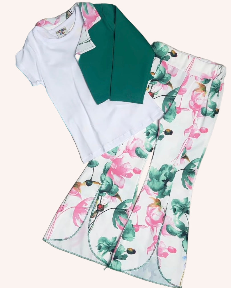 Green Floral Set