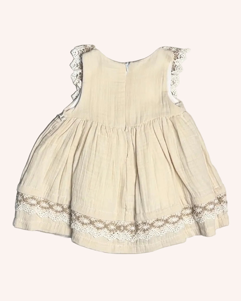 Beige Linen Dress