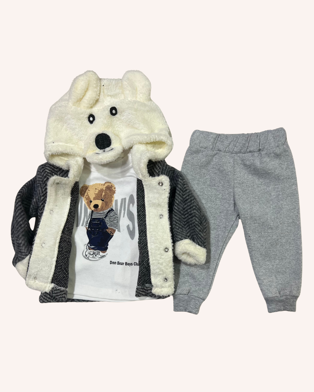 Fleece 3-Pcs Bear Set