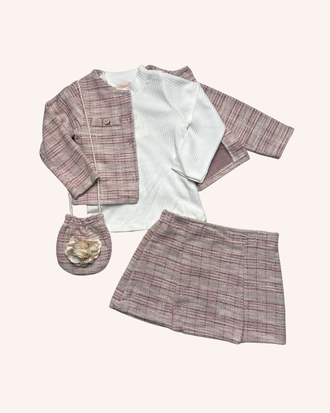 Tweed Classy Skirt Set