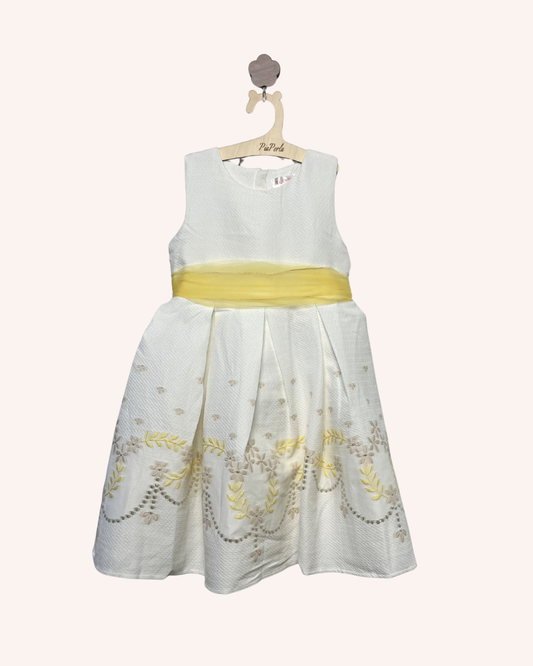 Yellow Embroidery Dress