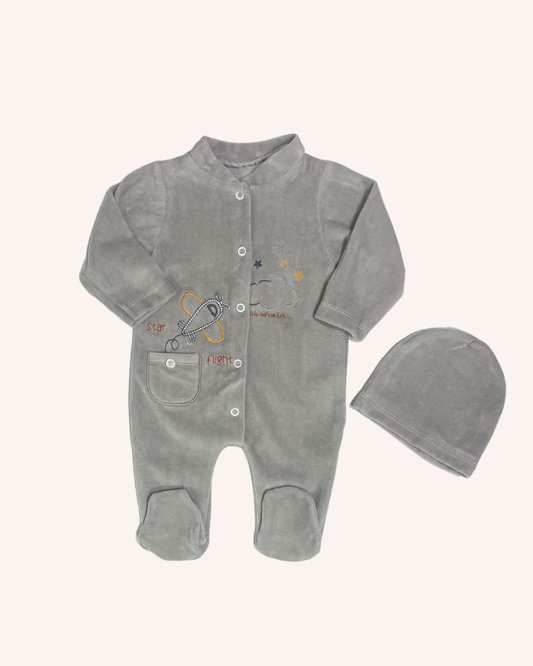 Airplane Velvet Overall