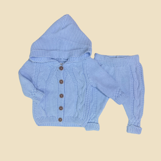 Blue Knitwear Set