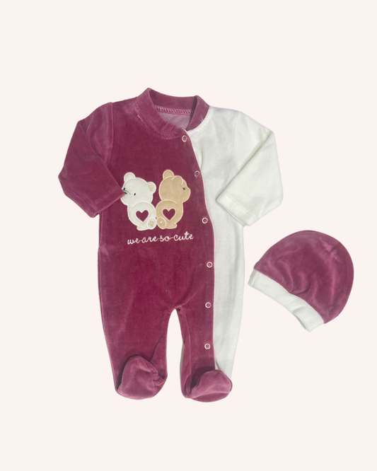 So Cute Velvet Overall