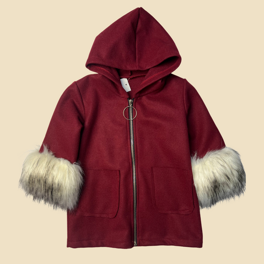 Hooded Bordeaux Coat