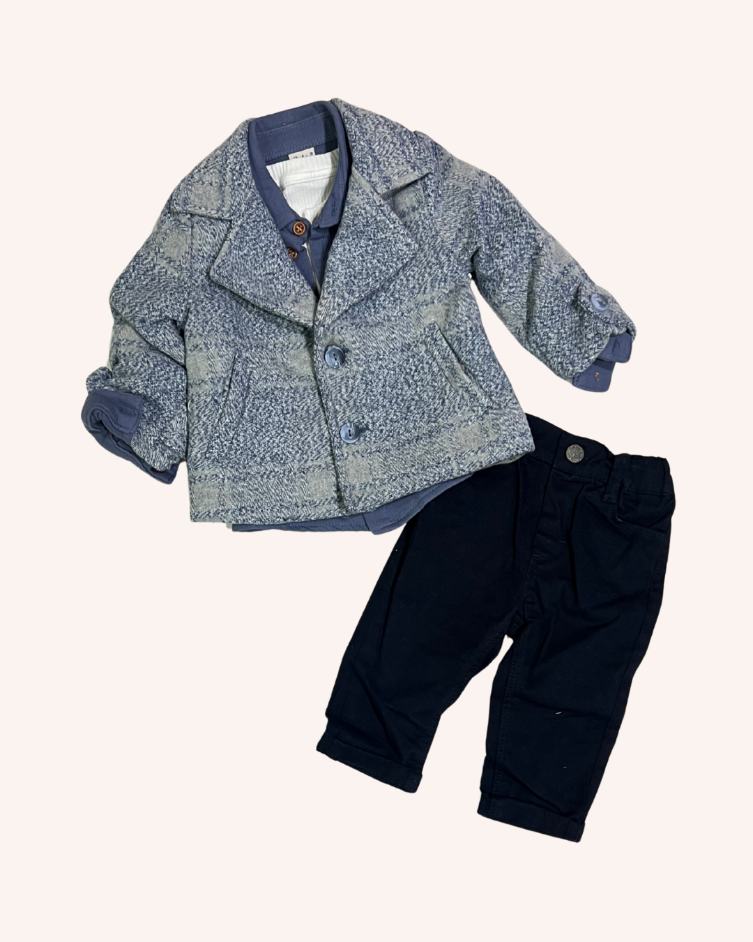 Blue Tweed Blazer Outfit