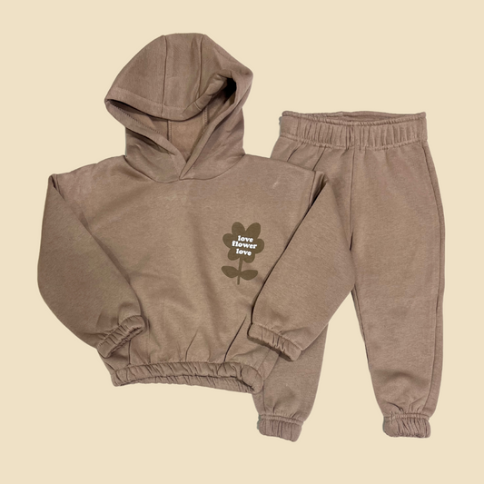 Beige Fleece Set