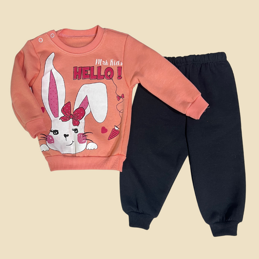 Hello Rabbit Fleece Set