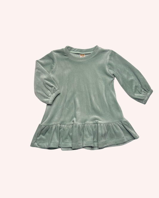Velvet Mint Green Dress
