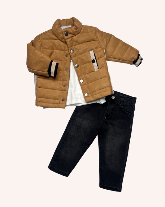 Havane Puff Jacket Set