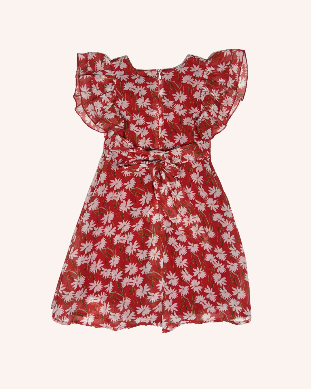 Floral Red Dress