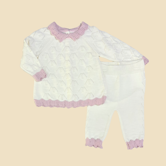 White Knitwear Set