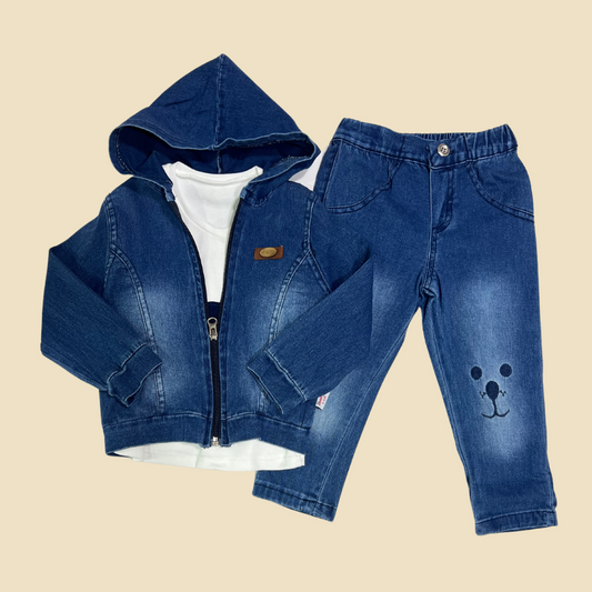 Hooded Denim Set