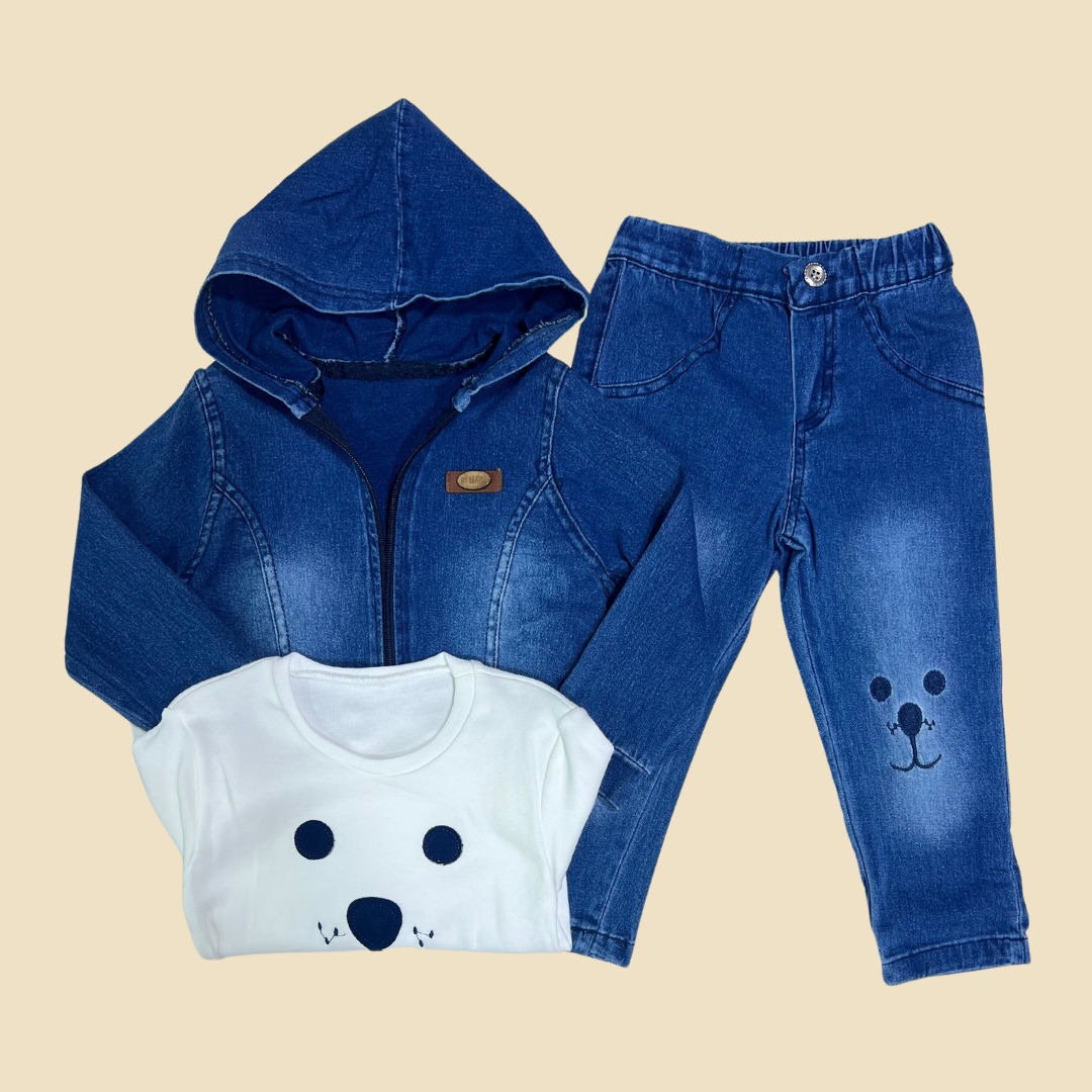 Hooded Denim Set