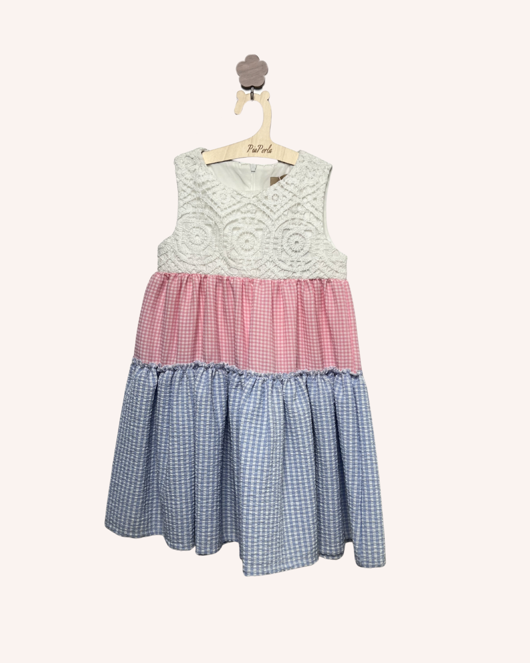 White/Pink/Blue Dress