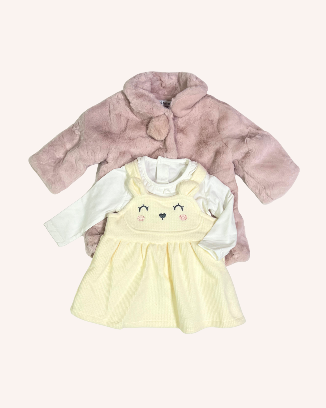 Bunny Ears Dress with Fur Coat