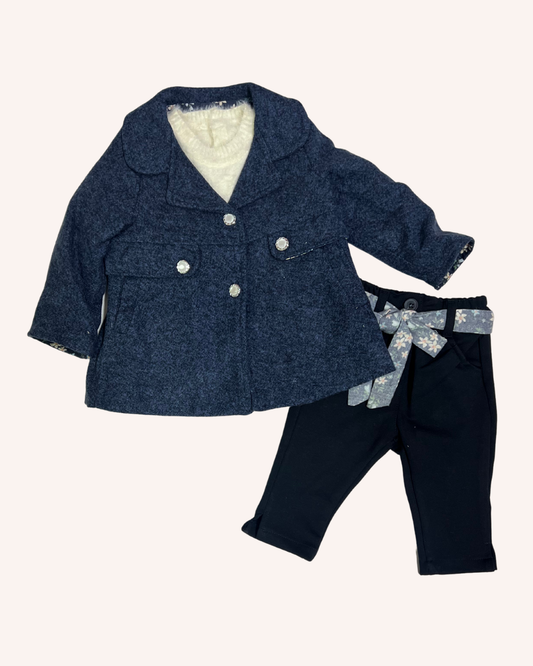 Navy Blue Coat Outfit