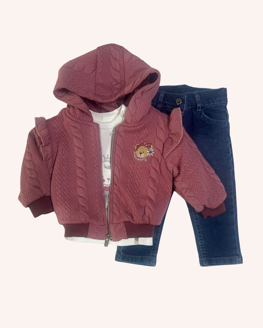 3-Pcs Hooded Set