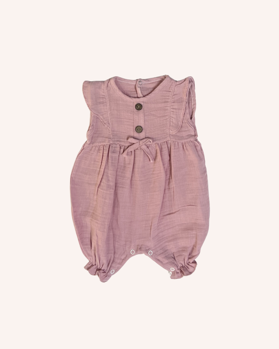 Baby Rose Linen Romper