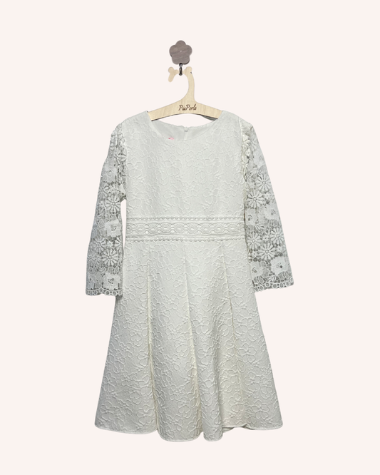 Embroidery White Dress