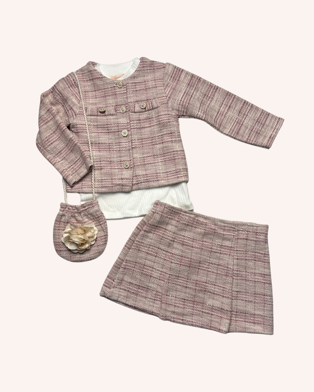Tweed Classy Skirt Set