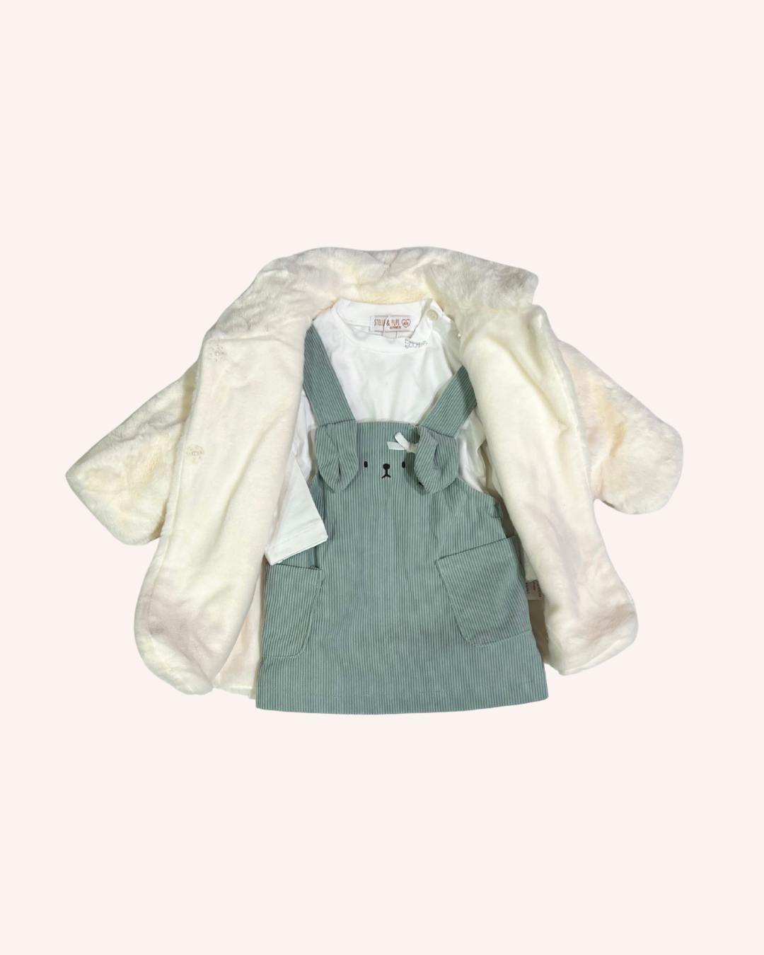 Bunny Dress with Fur Coat