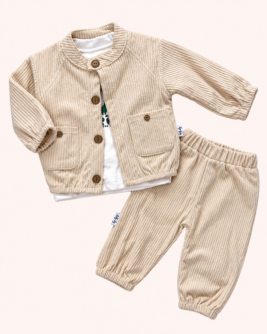 Velvet Beige Dino Set
