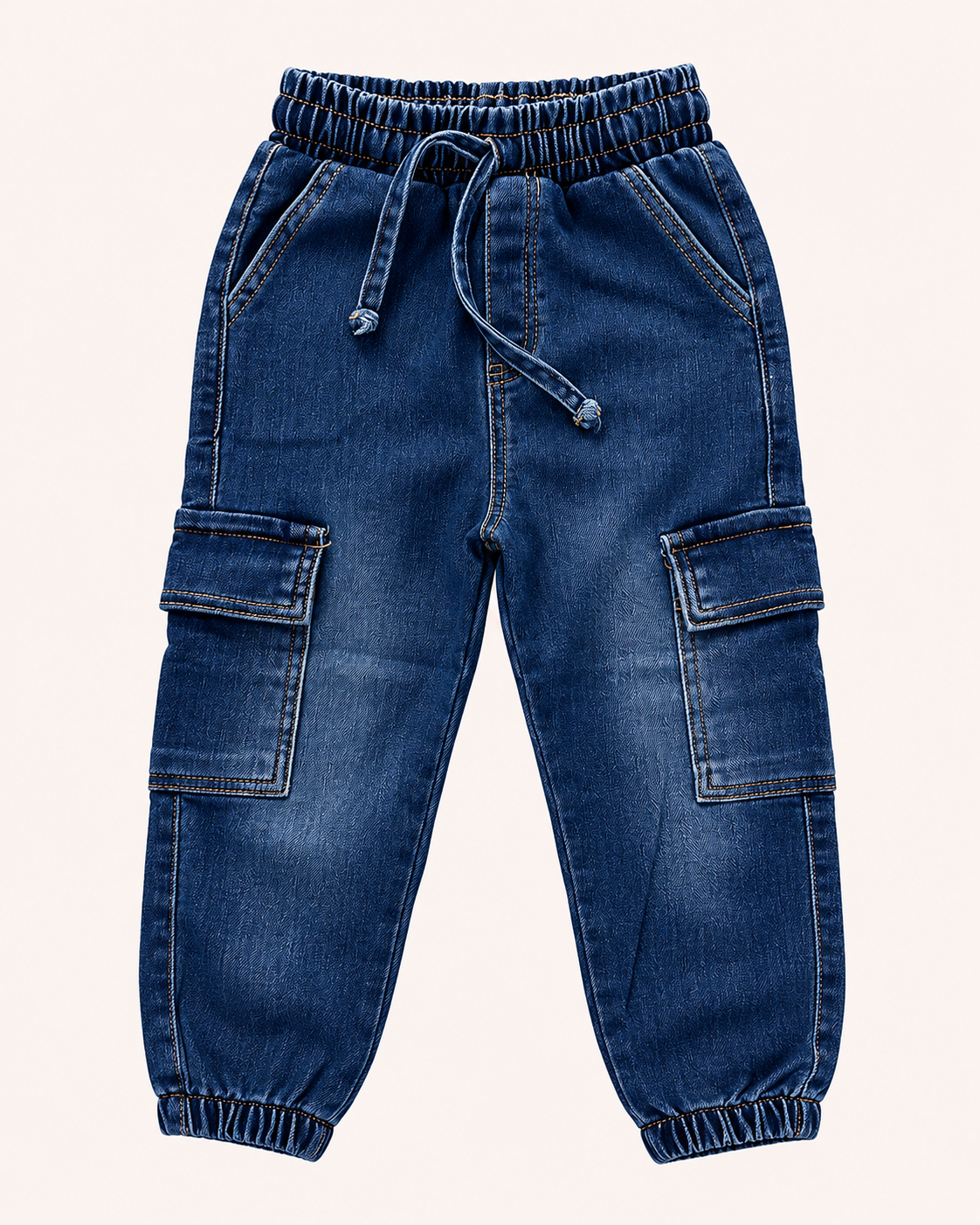 Denim Cargo Jogger Pants