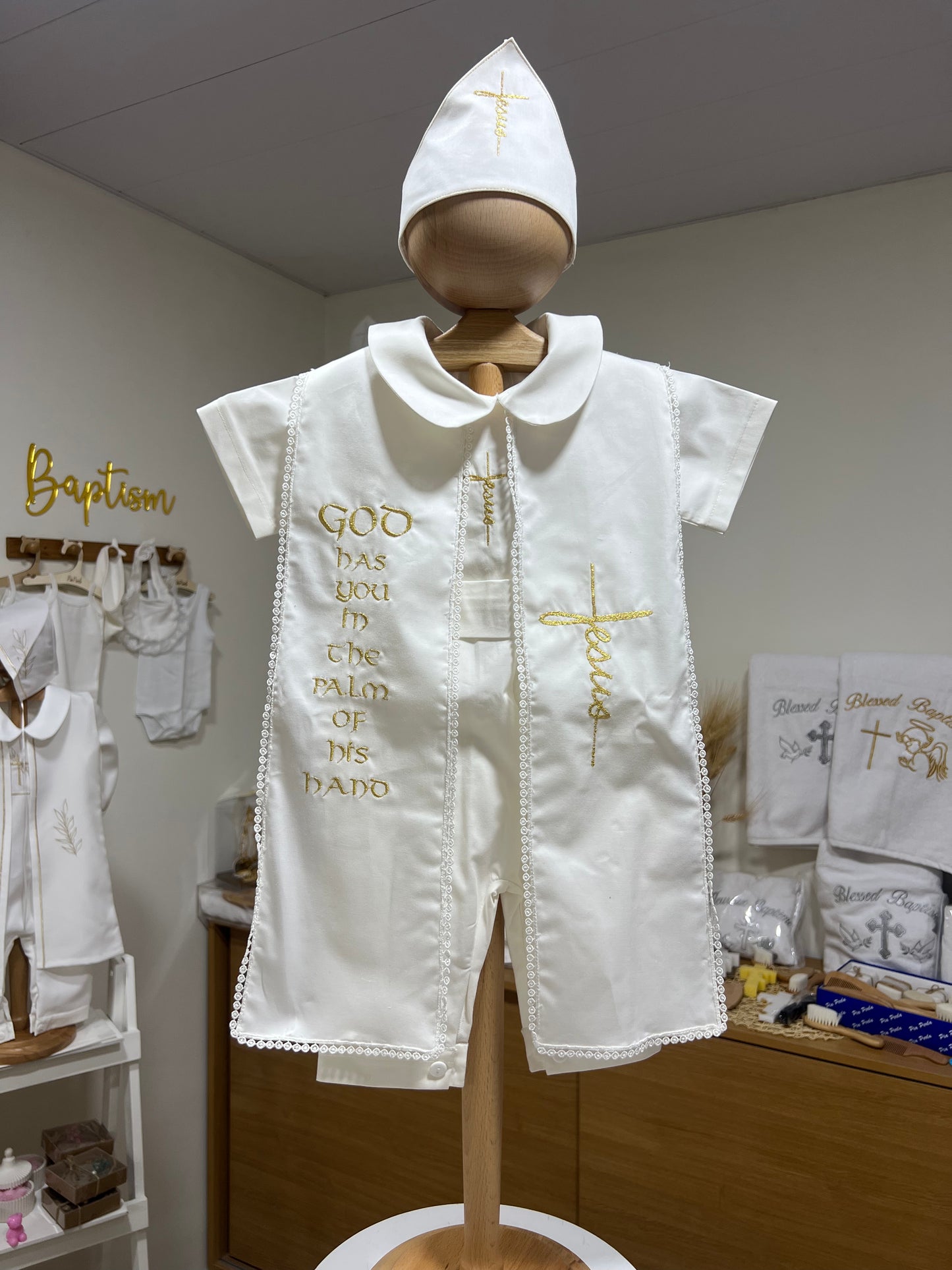 Short-Sleeves Jesus Romper