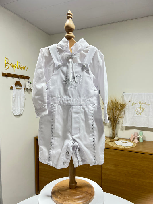 Silver Embroidery Romper