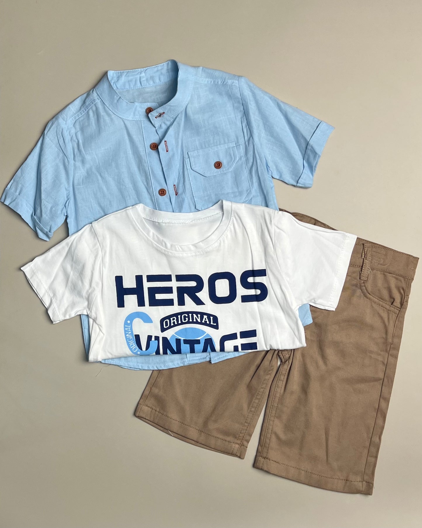 Blue and Beige Set