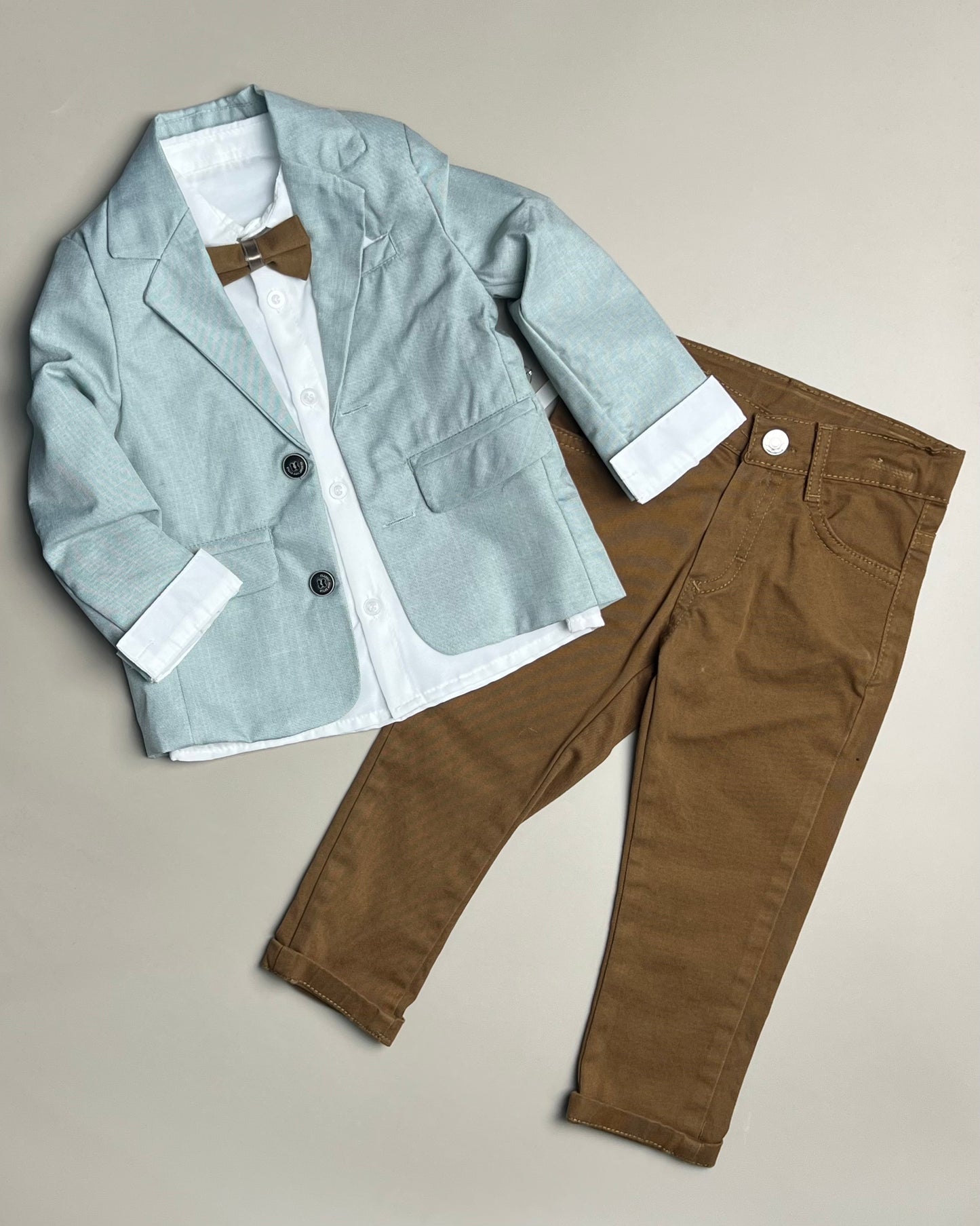 Blue and Beige Suit