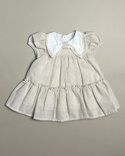 Beige Elegant Dress