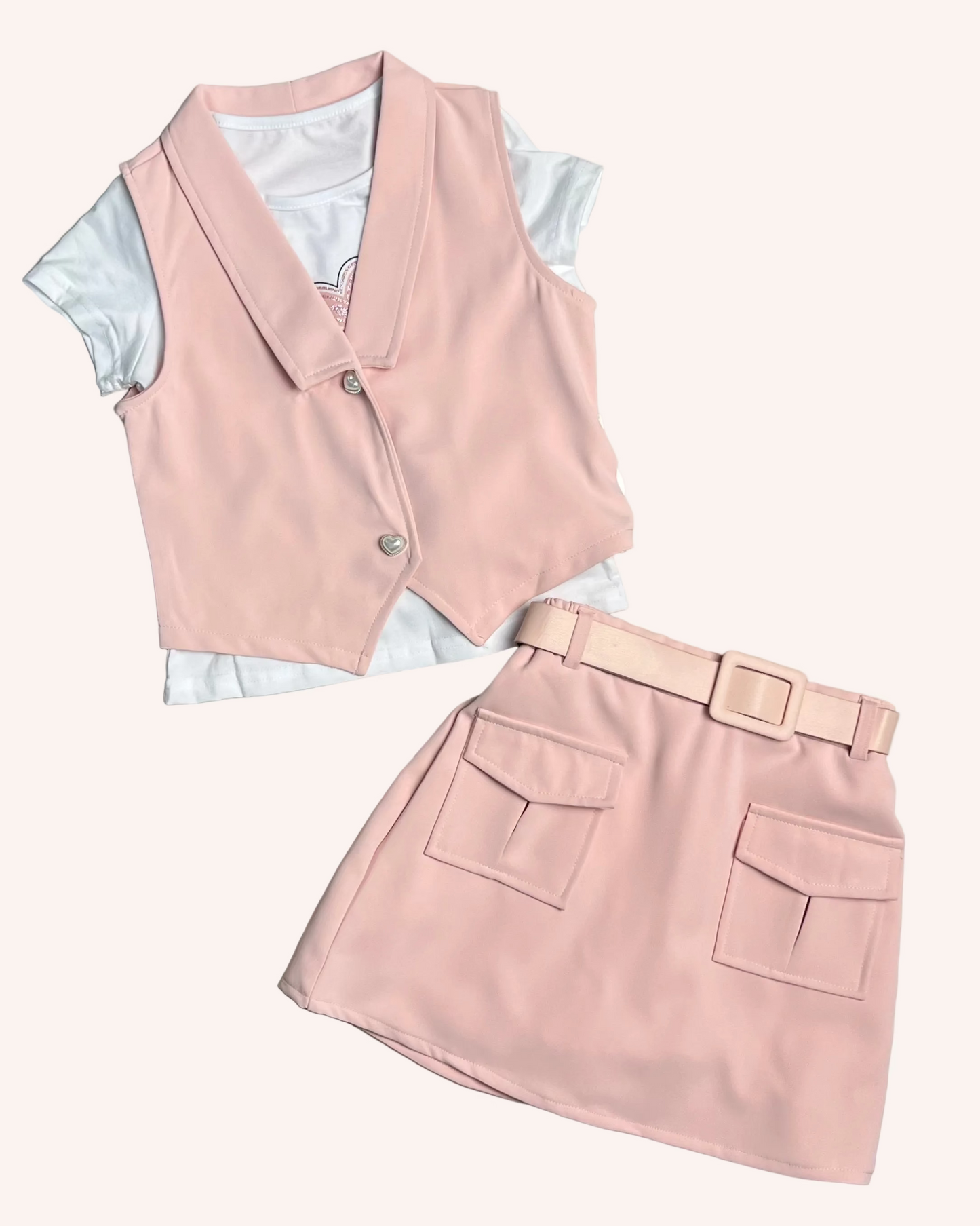 Pink Vest Set