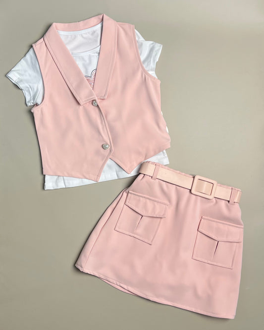 Pink Vest Set