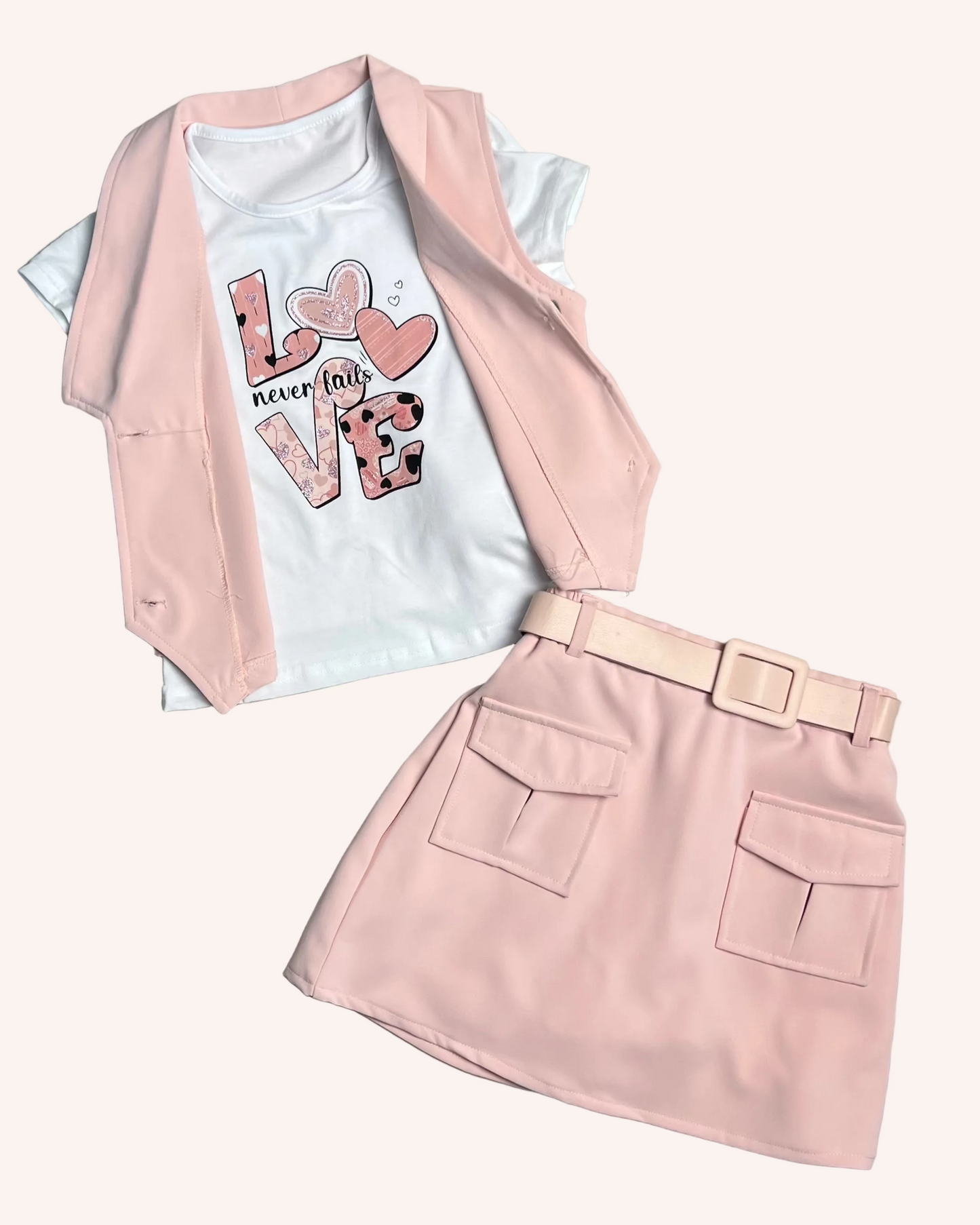 Pink Vest Set