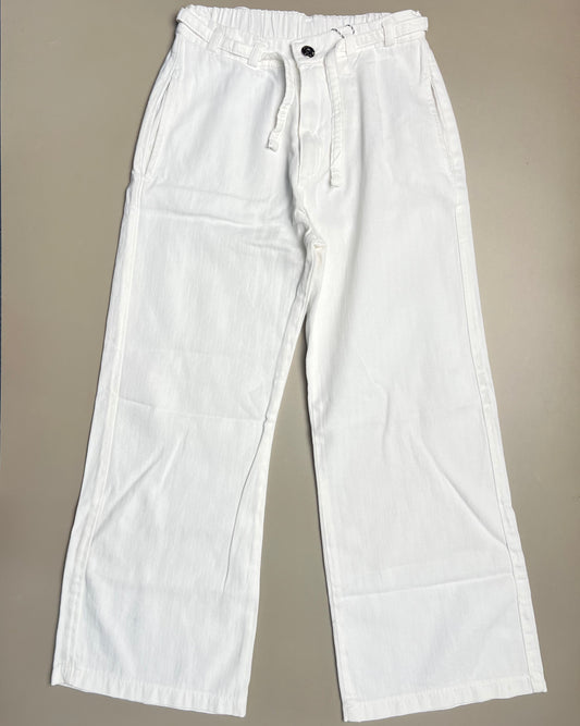 Straight Legs White Pants