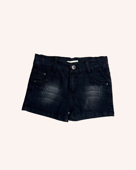Black Denim Shorts