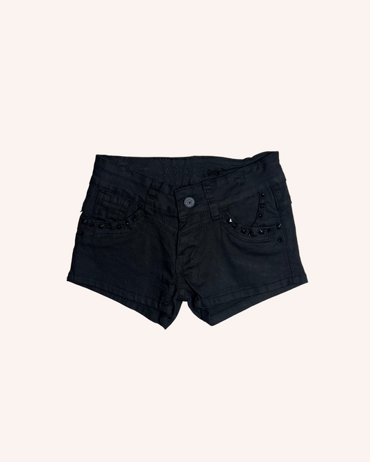 Low-Waist Black Shorts
