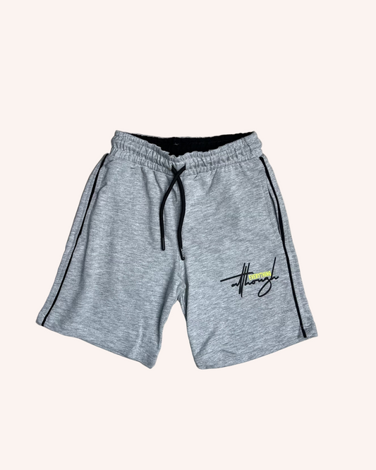 Grey Cotton Shorts