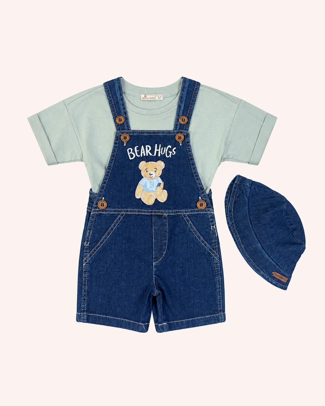 Bear Hug Denim Romper